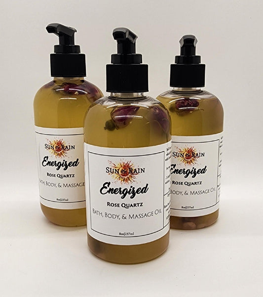 Energized • Rose Quartz Bath, Body & Massage Oil